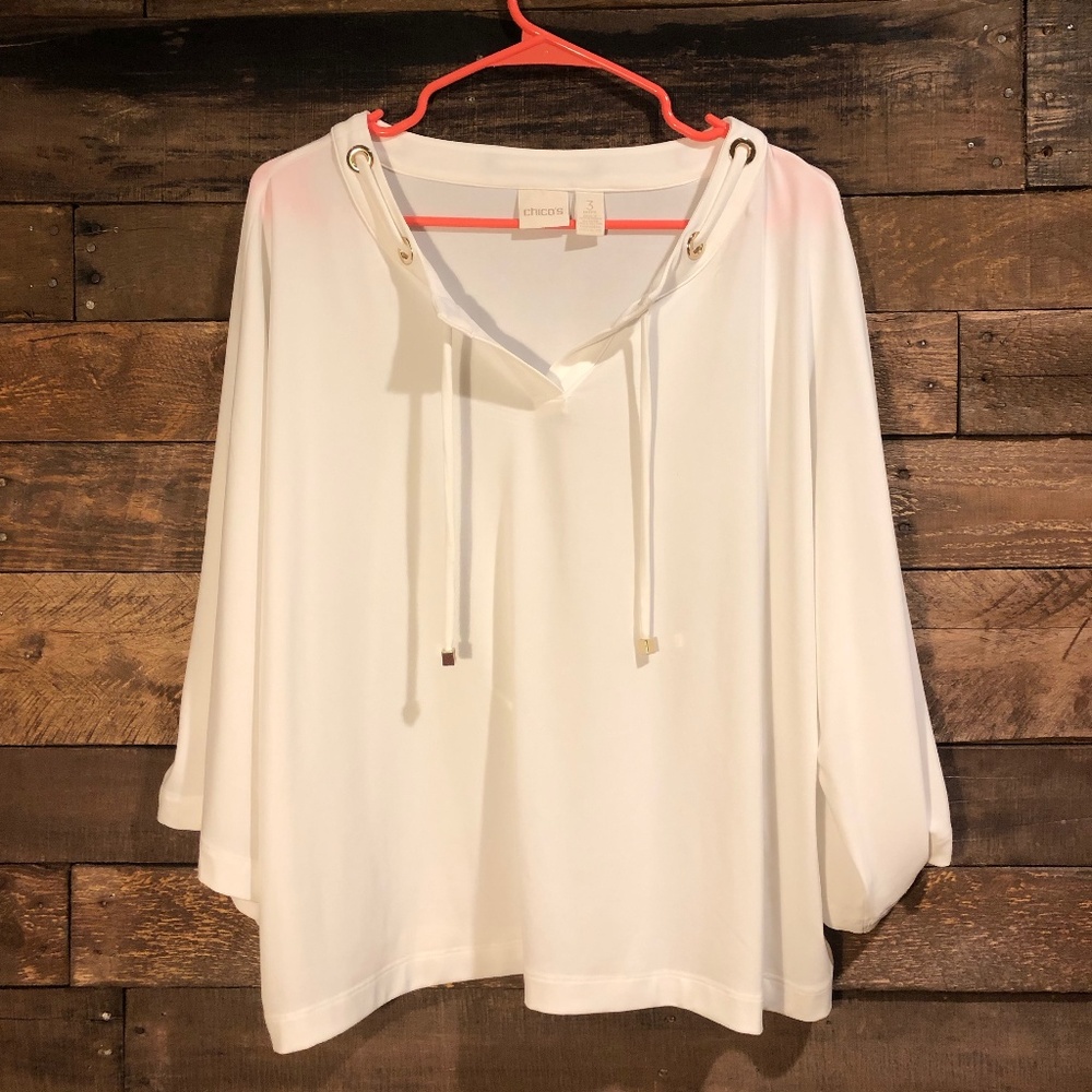 Chico's White Stretchy Blouse